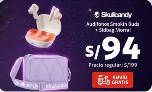 Audifonos Smokin Buds + Sidbag Morral