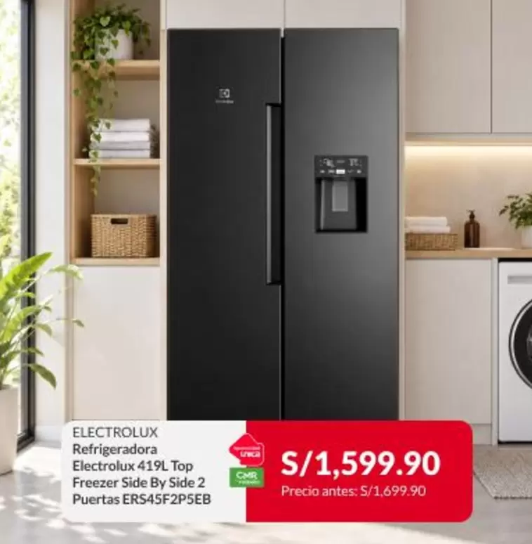 Electrolux - Refrigeradora Freezer Side By Side 419L