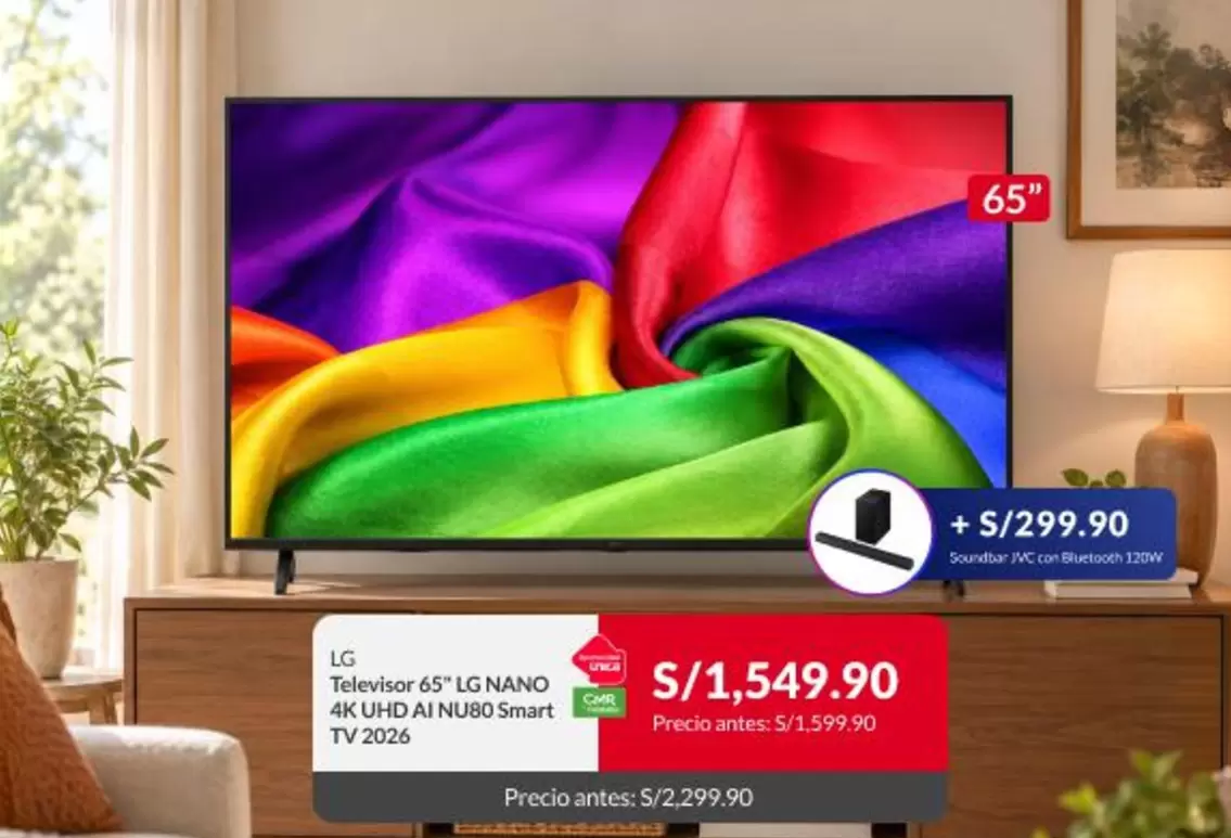 Lg - Televisor 65" 4K UHD AI ThinQ Smart TV 2026