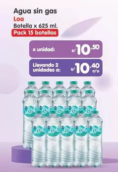 Agua sin gas