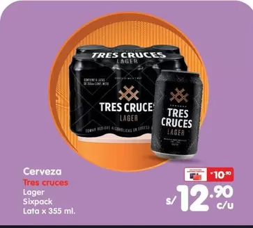 Tres Cruces - Cerveza Lager Sixpack