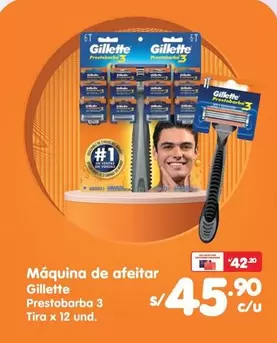 Gillette - Máquina de afeitar Prestobarba 3 Tira x 12 und.