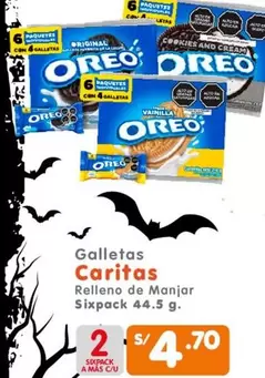 Oreo - Galletas Caritas Relleno de Manjar