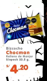 Costa - Chocman Bizcocho Relleno de Manjar