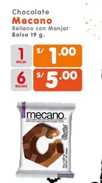 Costa - Chocolate Mecano Relleno con Manjar