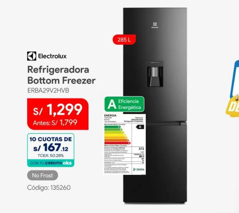 Electrolux - Refrigeradora Bottom Freezer ERBA29V2HVB