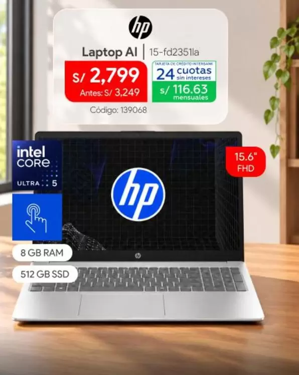 Hp - Laptop AI 15-fd2351la