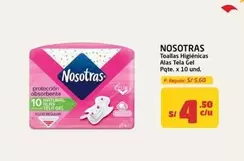 Nosotras - Toallas Higi00nicas Alas Tela GEL