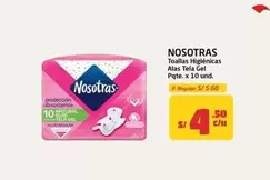 Nosotras - Toallas Higiénicas Alas Tela Gel