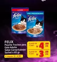Gato - Pouche Trocitos para Adulto Sabor Carne/Salmón