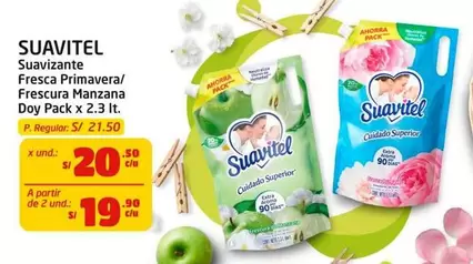 Suavitel - Suavizante Fresca Primavera/ Frescura Manzana Doy Pack