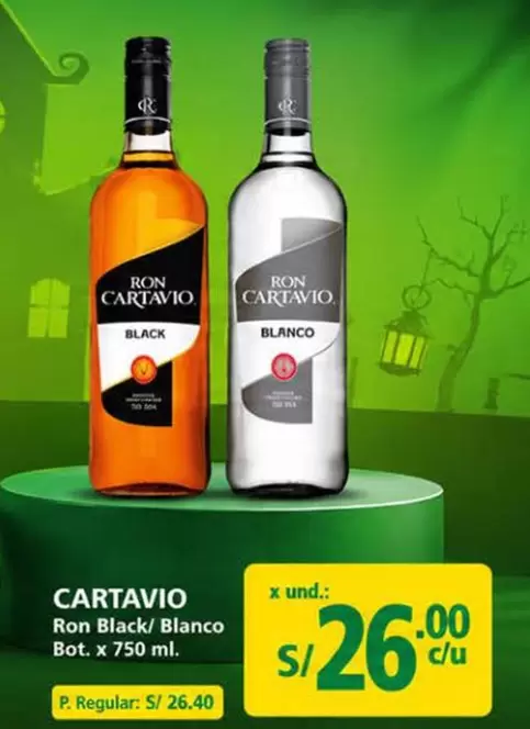 Cartavio - Ron Black/Blanco Bot. x 750 ml