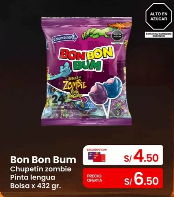 Bon o Bon - Chupetín zombie Pinta lengua