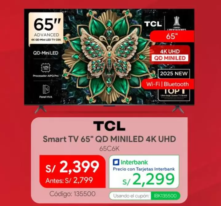 Pro - Smart TV 65" QD MINILE D 4K UHD 65C6K