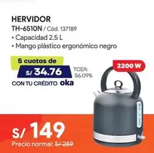 Mango - HERVIDOR TH-6510N