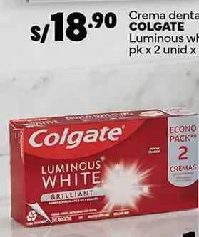 Colgate - Luminous White Brilliant pk x 2 unid