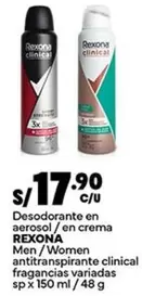 Rexona - Desodorante en aerosol / en crema