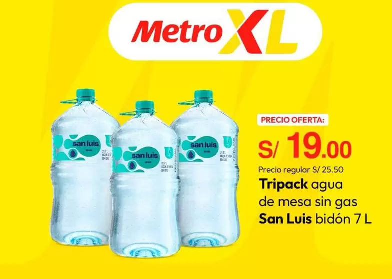 San Luis - Tripack agua de mesa sin gas bidón