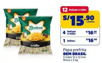 Papa prefrita Crinkle