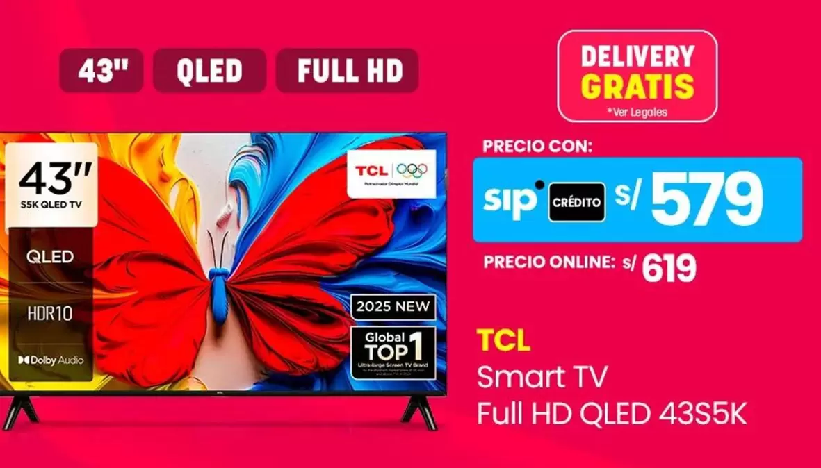 Global - Smart TV Full HD QLED 43S5K