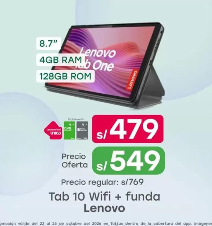 Lenovo - Tab 10 Wifi + funda