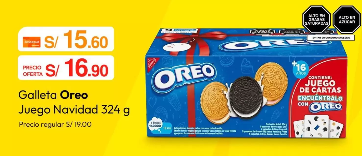 Oreo - Galleta  Juego Navidad 324 g