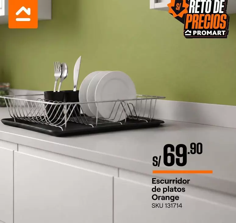 Orange - Escurridor de platos