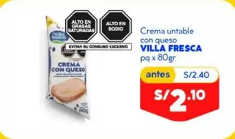 Crema untable con queso