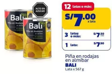 Bali - Piña en rodajas en almíbar