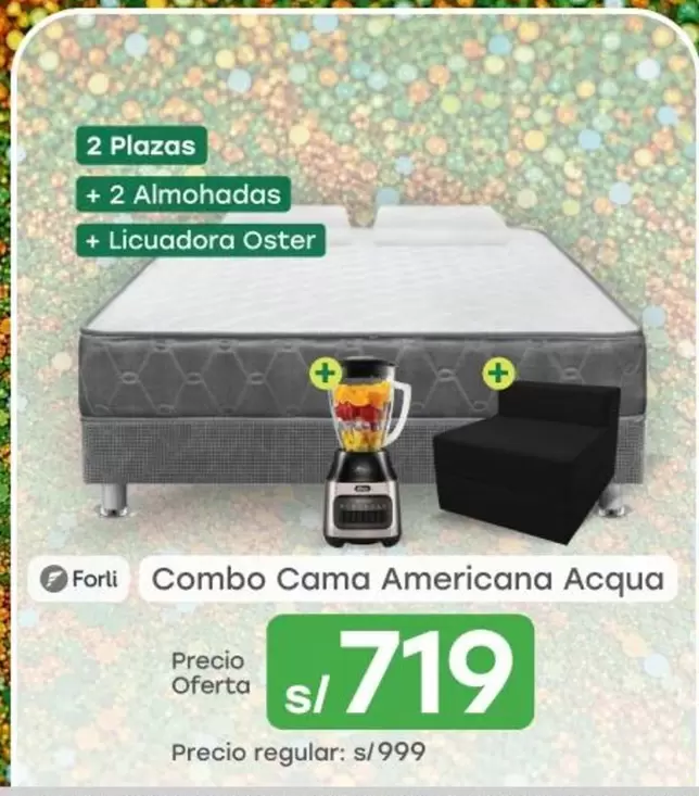 Forli - Combo Cama Americana Acqua