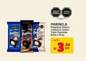 Marinela - PINGÜINOS Clásico / Cookies & Cream / Triple Chocolate