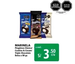 Marinela - Marínela Pingüinos Clásico, Cookies & Cream/ Triple Chocolate