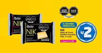Costa - NIK Wafer de Fresa, Vainilla y Chocolate