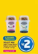 Yoleit - Mix Yogurt Griego Berris/Natural con Granola