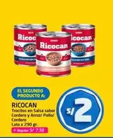 Ricocan - Trocitos en Salsa sabor Cordero y Arroz/ Pollo/ Cordero