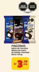 Pinguinos Kekito de Chocolate Relleno de Crema de Vainilla/ Chocolate Bolsa