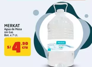 Merkat - Agua de Mesa sin Gas Bot. x 7 Lt.
