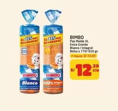 Bimbo - Pan Molde XL Extra Grande Blanco / Integral