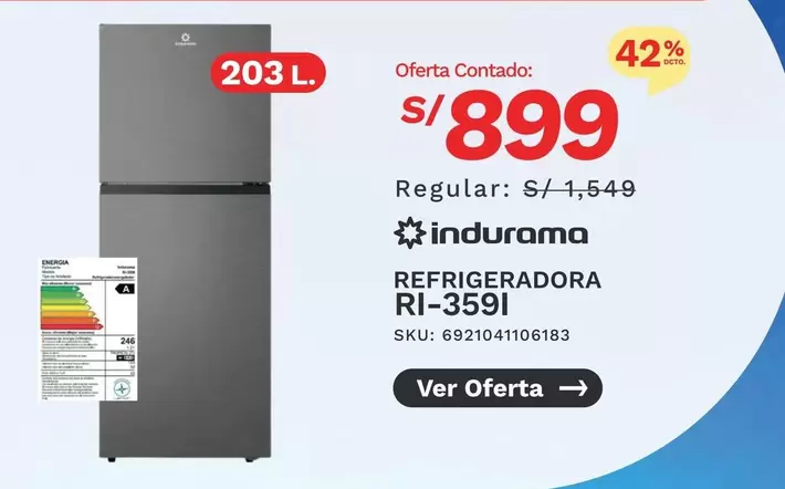 Indurama - REFRIGERADORA RI-3591