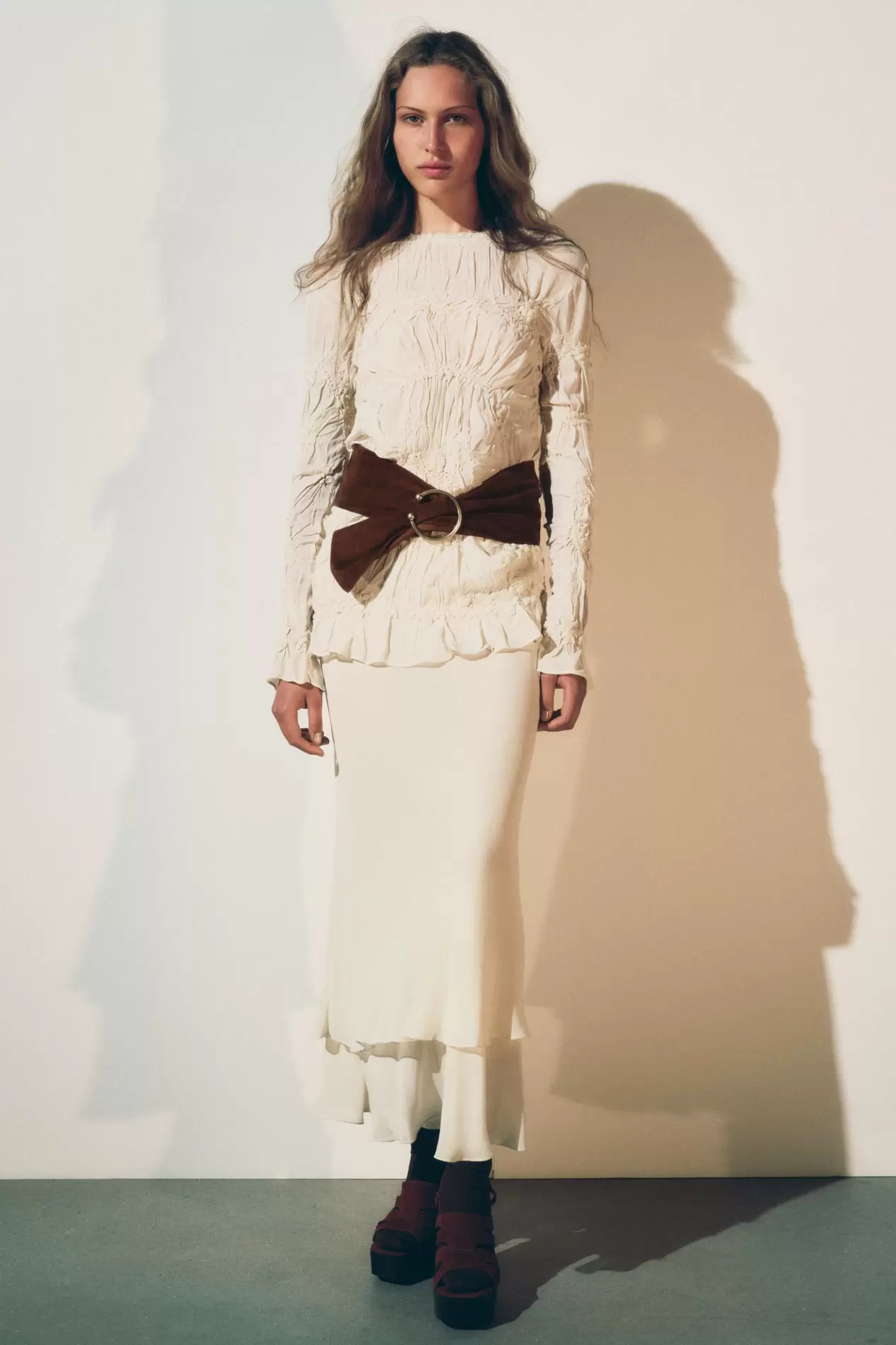BLUSA BORDADA FRUNCES ZW COLLECTION