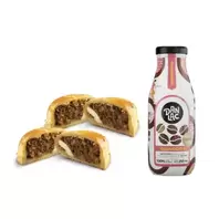 Pack (2 Empanada De Carne Tambo + 1Cafe Con Leche Entera Danlac Capuccino Bot 250 Ml)