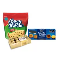 Pack (1 Galleta Costa Surtida Caja Azul 237.5Gr + 1 Chocolate Ferrero Rocher 8 Und 100Gr + 1 Paneton Buon Natale Bolsa 750Gr)
