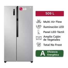 Refrigeradora LG 509LT Multi Air Flow LS51BPP Plateado