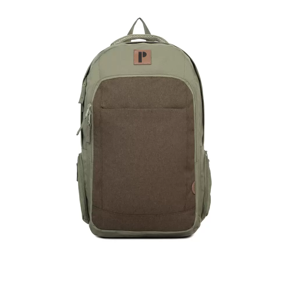 MOCHILA KHALEB VERDE/MARRON
