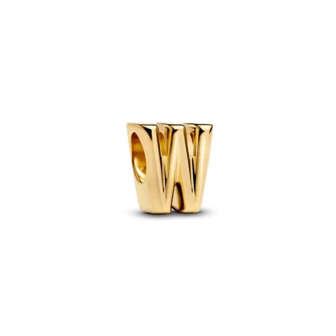 Charm Dorado Alfabeto Letra W