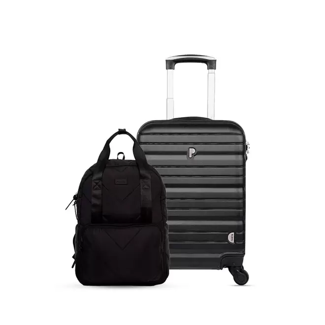 SET DE VIAJE MALETA PREZZI 18" + MOCHILA POSH NEGRO