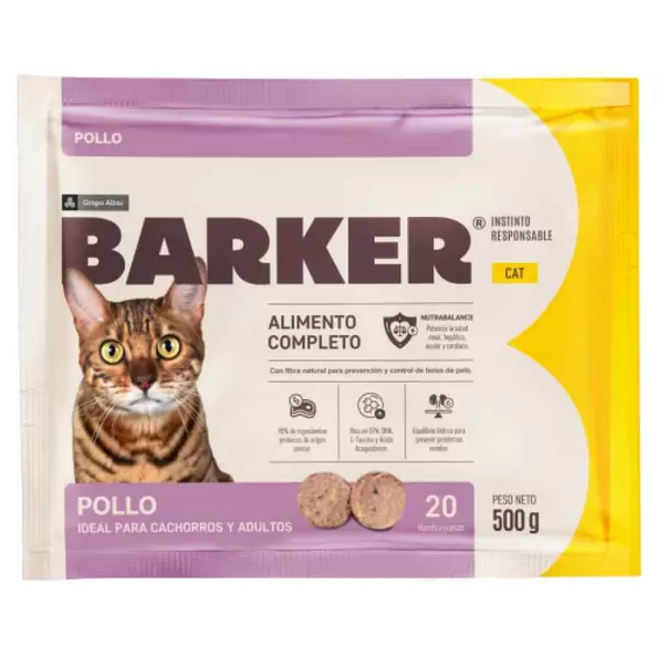 Barker Cat Pollo (500 g) 20 Hamburguesas