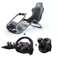Timón Logitech G29 + Palanca de Cambios + Silla Simulador Playseat Trophy Logitech G