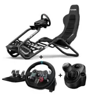 Timón Logitech G29 + Palanca de Cambios + Silla Simulador Playseat Trophy