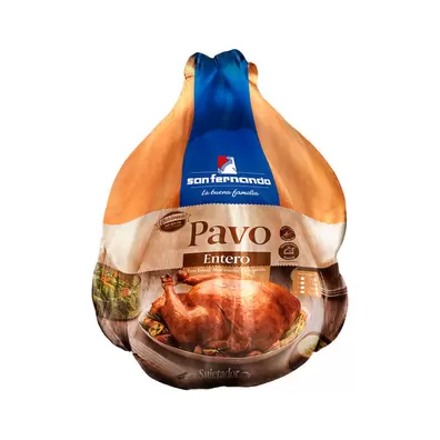 Pavo con menudencia congelado <br>Rango de 8 a 9 Kg .